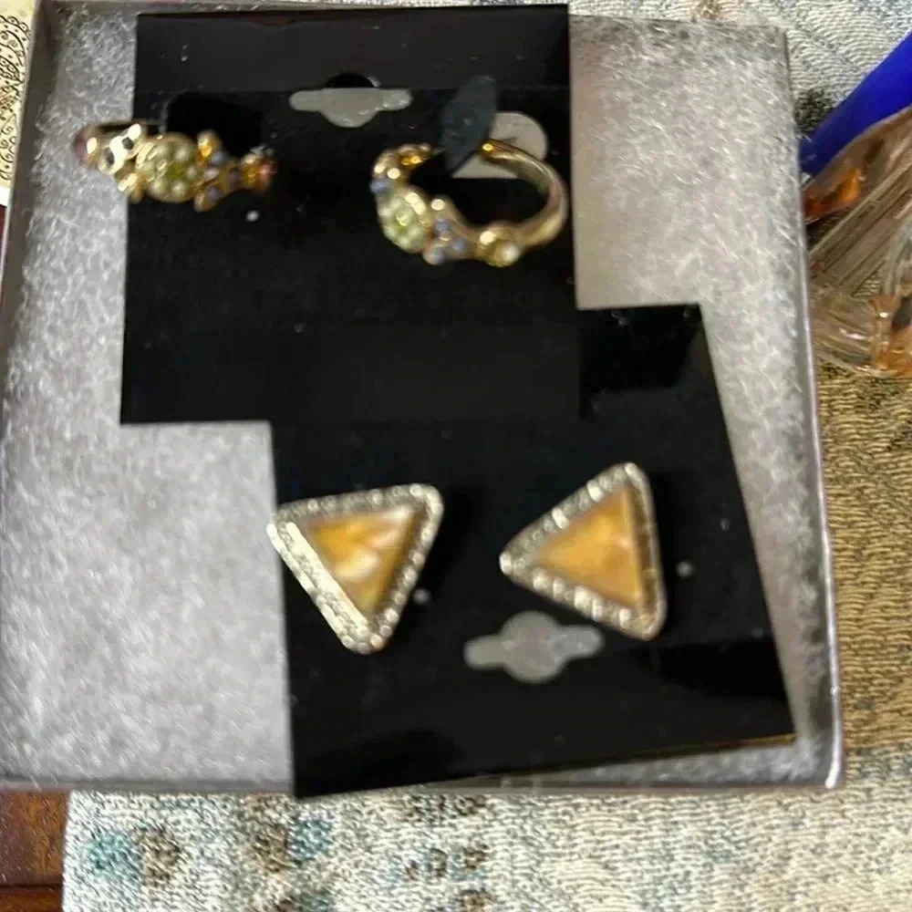 Pierced earrings a set of two